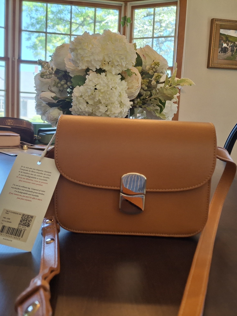 Sezane Mini Milo Classic Handbag In Light Honey NWT